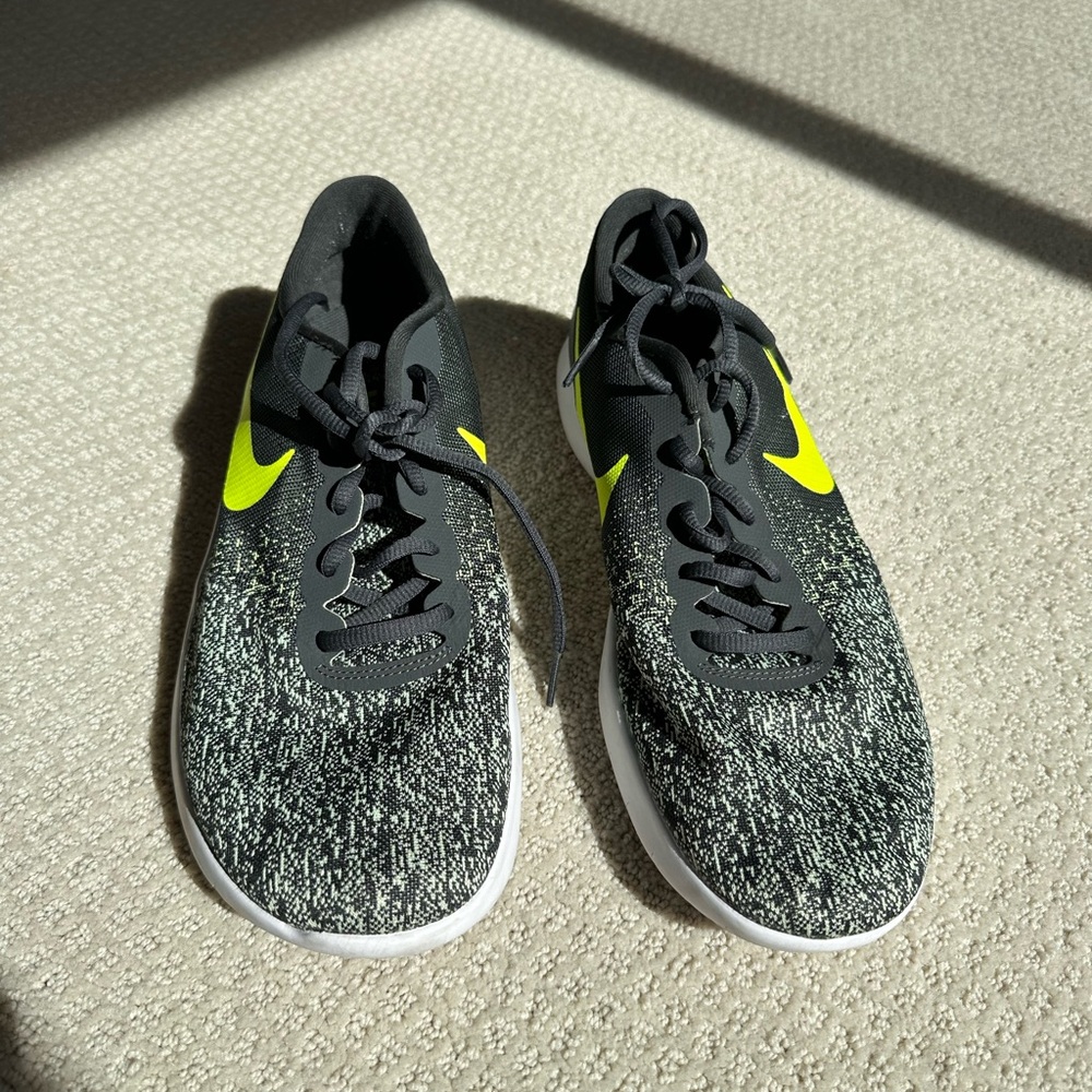 Nike Black and Neon Yellow Sneakers